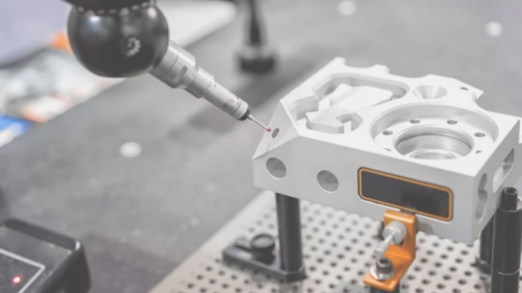 CMM probe measuring a machined aerospace part for AS9102 Form 3 import